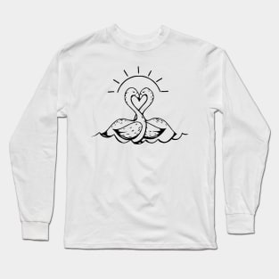 Swans In Love Long Sleeve T-Shirt